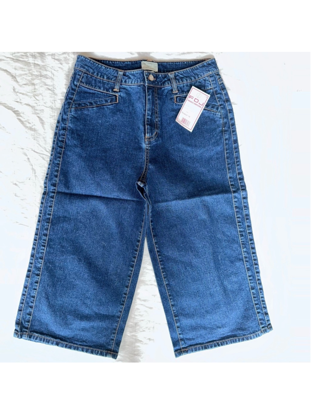 NWT FDJ Women's Size 10 French Dressing Olivia Gaucho Cropped Wide Leg Jeans